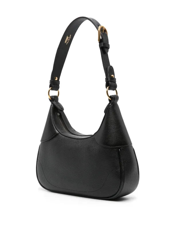 GUCCI Goatskin Aphrodite Shoulder Bag Black