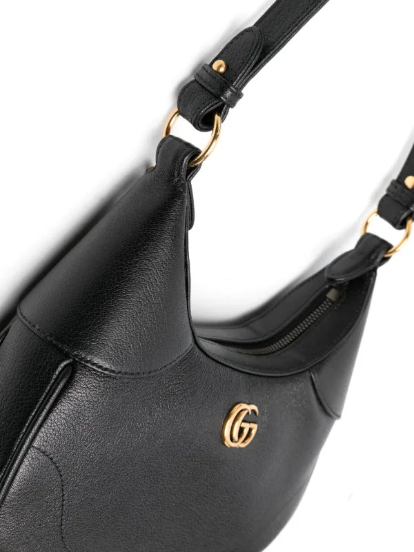 GUCCI Goatskin Aphrodite Shoulder Bag Black