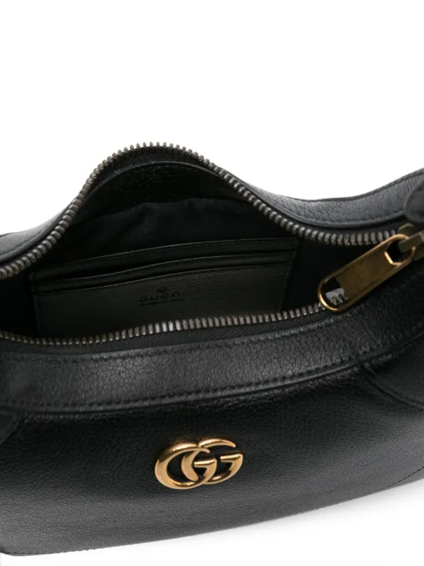 GUCCI Goatskin Aphrodite Shoulder Bag Black