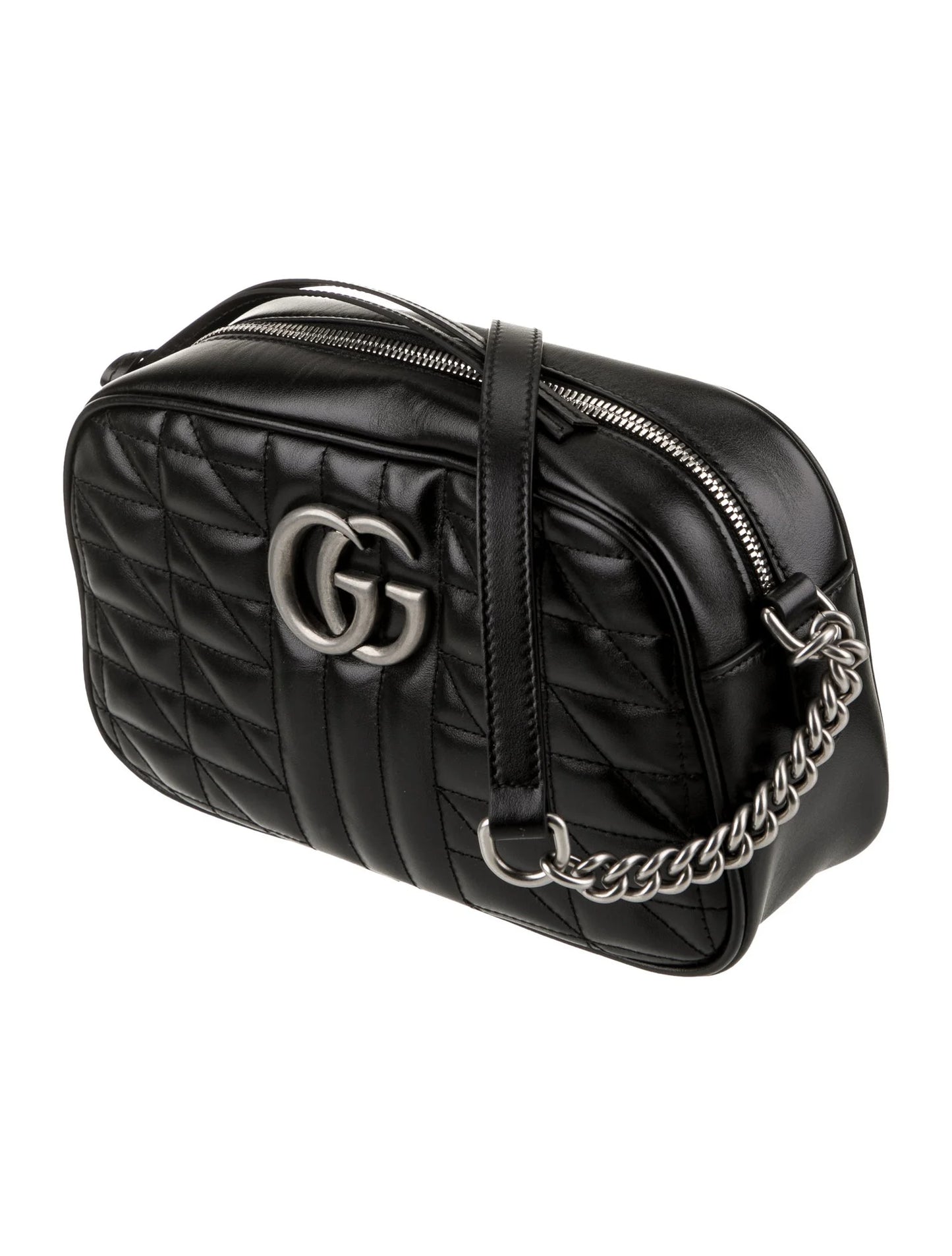 GUCCI GG Marmont Medium Shoulder Bag Black