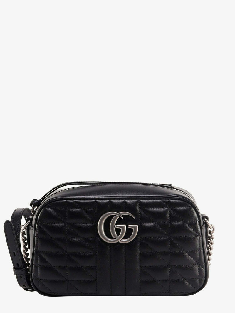 GUCCI GG Marmont Medium Shoulder Bag Black