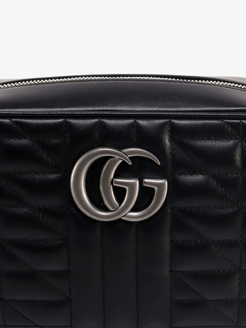 GUCCI GG Marmont Medium Shoulder Bag Black