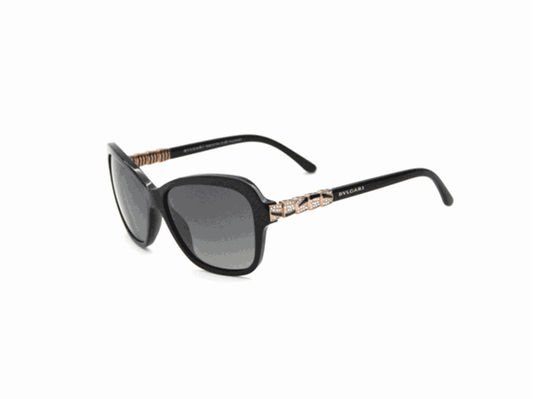 Bvlgari 8142-B Women’s Sunglasses – Black with Crystal Detail