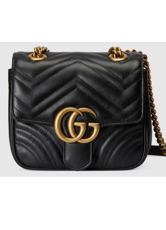 Gucci GG Marmont Mini Shoulder Bag Black