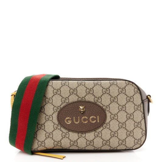 GUCCI GG Supreme Monogram Web Neo Crossbody Bag